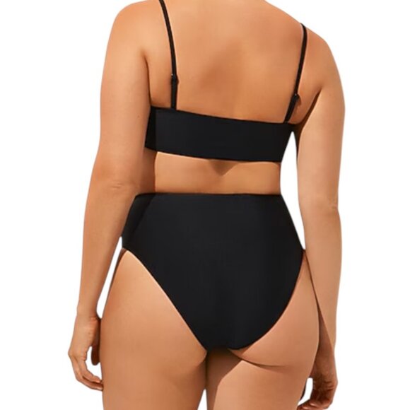 J. Crew Black Bandeau bikini top in Classic Sculpt Size M - Picture 3 of 7